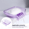 Portable Self Draining Soap Dish Waterfall Soap Holder with Suction Cup for Bathroom and Kitchen