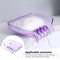 Portable Self Draining Soap Dish Waterfall Soap Holder with Suction Cup for Bathroom and Kitchen
