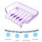Portable Self Draining Soap Dish Waterfall Soap Holder with Suction Cup for Bathroom and Kitchen