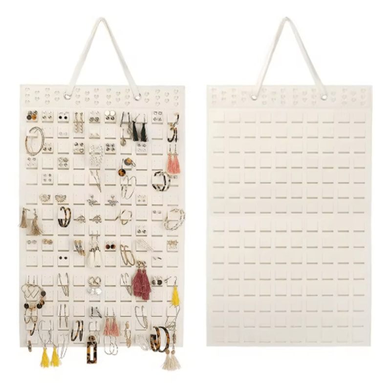 Felt Jewelry Hanging Organizer Wall Mounted Storage Bag For Earrings Necklaces And Rings 7