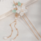 U Shaped Hair Sticks Forks White Pink Flower Pearl Hair Jewelry In New Chinese Style 5