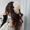 Mesh Yarn Bowknot Hair Claw Rhinestone Double Bow Cloud Bubble Hair Clip For Women And Girls 0