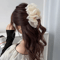 Mesh Yarn Bowknot Hair Claw Rhinestone Double Bow Cloud Bubble Hair Clip For Women And Girls 0