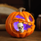Halloween Ghost Pumpkin Lantern Pumpkin Eating Skull Statue For Porch Garden And Table Decor 4