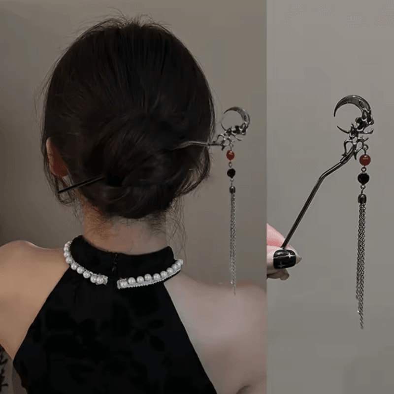 Chinese Style Vintage Butterfly Hair Clip Tassel Zinc Alloy Hairpin For Weddings And Parties 1