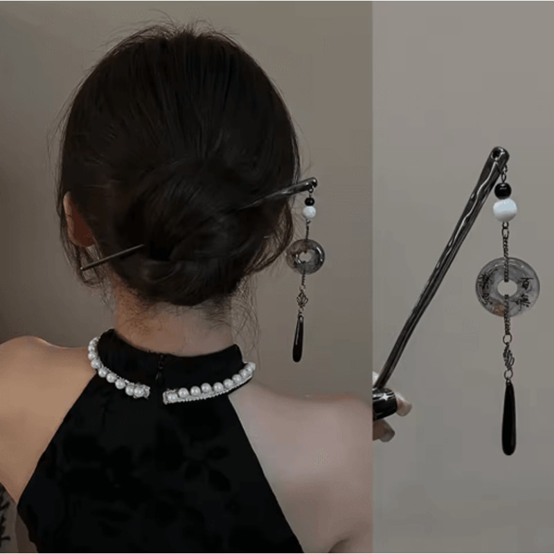 Chinese Style Vintage Butterfly Hair Clip Tassel Zinc Alloy Hairpin For Weddings And Parties 2