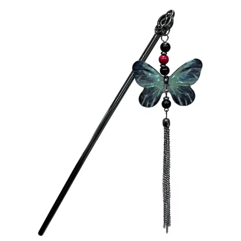 Chinese Style Vintage Butterfly Hair Clip Tassel Zinc Alloy Hairpin For Weddings And Parties 5