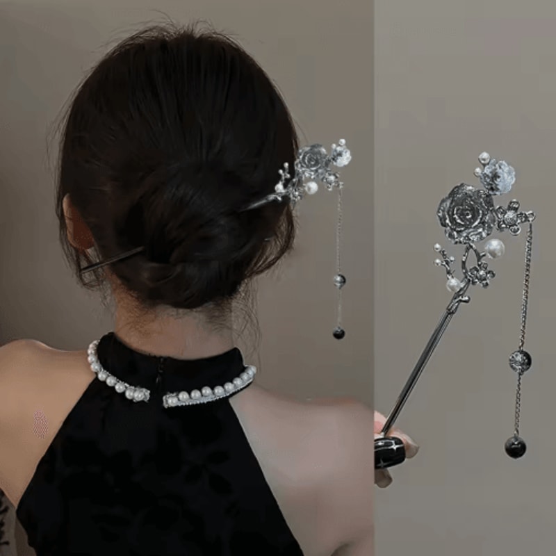 Chinese Style Vintage Butterfly Hair Clip Tassel Zinc Alloy Hairpin For Weddings And Parties 6