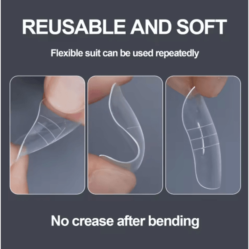 150PCS Clear Toe Nail Extensions Full Cover Press On Fake Toe Tips For DIY Pedicure 4