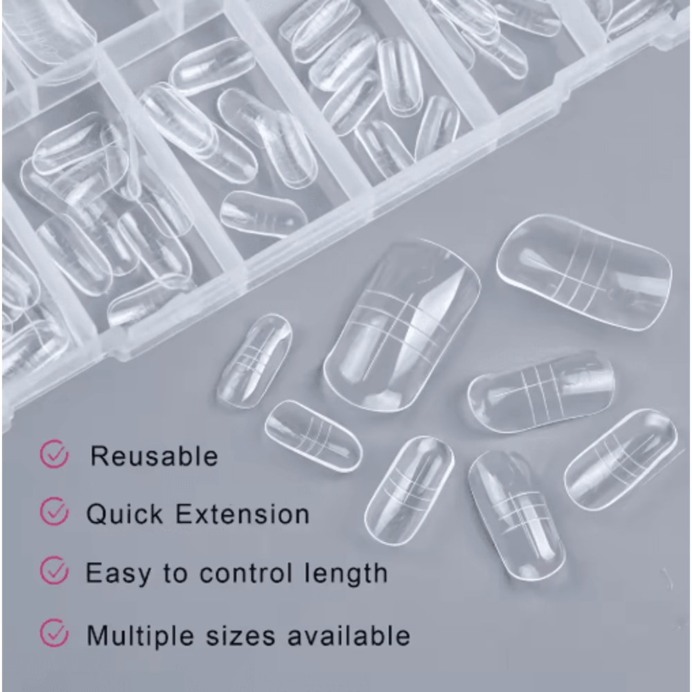 150PCS Clear Toe Nail Extensions Full Cover Press On Fake Toe Tips For DIY Pedicure 5