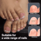 150PCS Clear Toe Nail Extensions Full Cover Press On Fake Toe Tips For DIY Pedicure 6