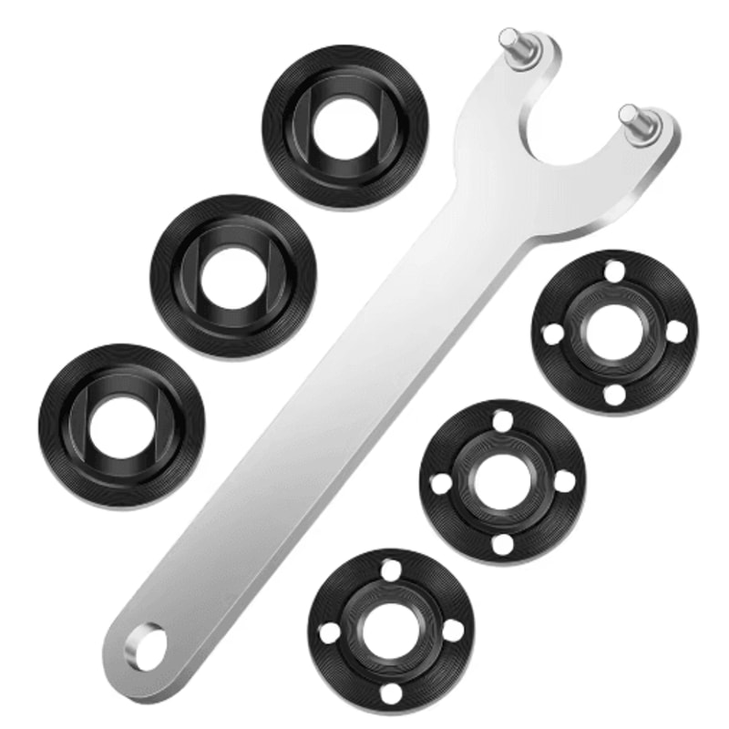 7PCS Angle Grinder Wrench Kit Flange And Lock Nut Removal Tool Set 1