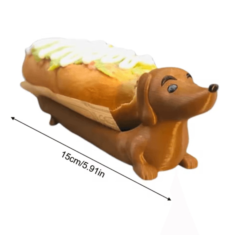 Funny Dachshund Dinner Plate Cute Puppy Shaped Serving Tray For Sandwiched Hot Dogs And Sushi 2