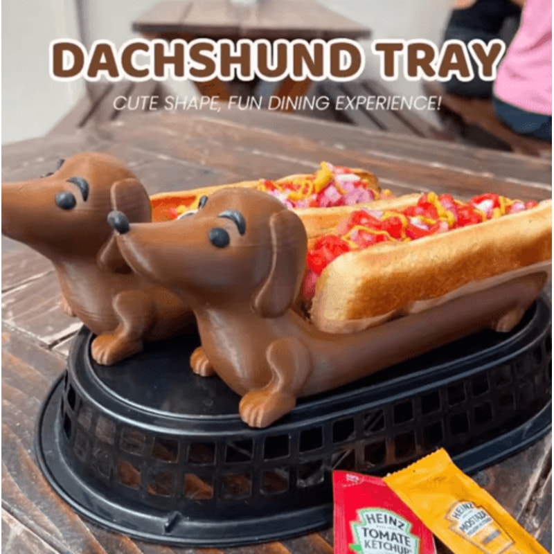 Funny Dachshund Dinner Plate Cute Puppy Shaped Serving Tray For Sandwiched Hot Dogs And Sushi 6