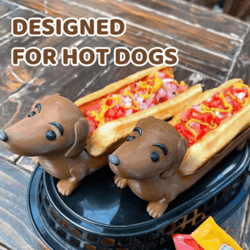 funny dachshund dinner plate cute puppy shaped serving tray for sandwiched hot dogs and sushi