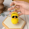 Cute Fluffy Duck Keychain Plush Little Duck With Helmet And Sunglasses Bag Pendant 1