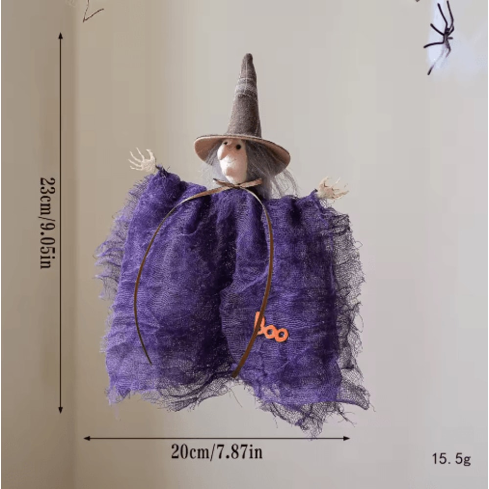 Halloween Mesh Hanging Decorations Ghost Pumpkin And Witch Sheer Silk Cloth Decor 1