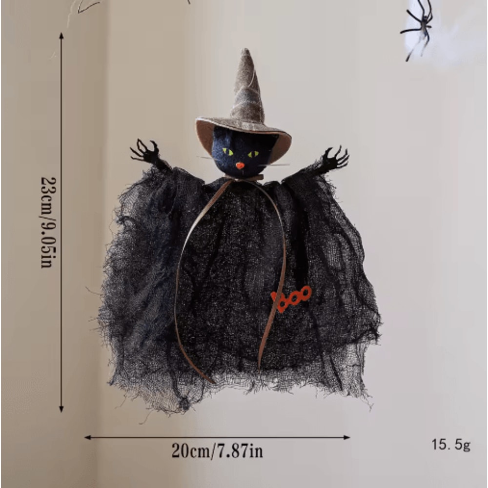 Halloween Mesh Hanging Decorations Ghost Pumpkin And Witch Sheer Silk Cloth Decor 2