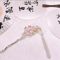 Retro Chinese Style Hair Sticks Forks Pink Flower Alloy Hairpins With Pearl Chain Tassel 4