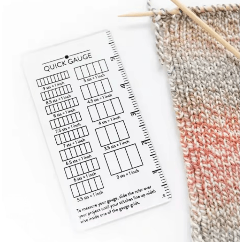 Quick Gauge Ruler For Knitting And Crochet Dual Metric Imperial Needle Size Measuring Tool 15 By 6 4