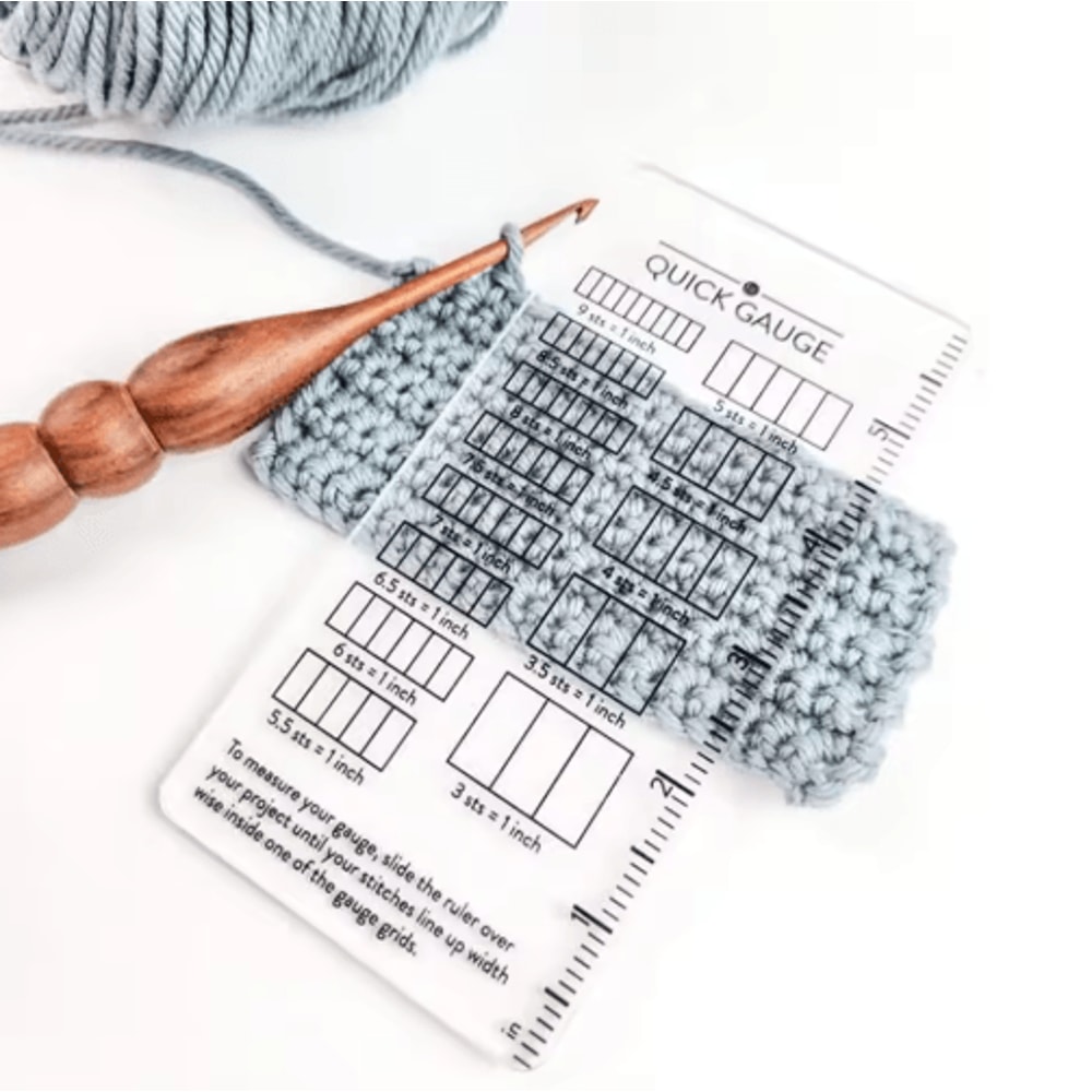 Quick Gauge Ruler For Knitting And Crochet Dual Metric Imperial Needle Size Measuring Tool 15 By 6 5