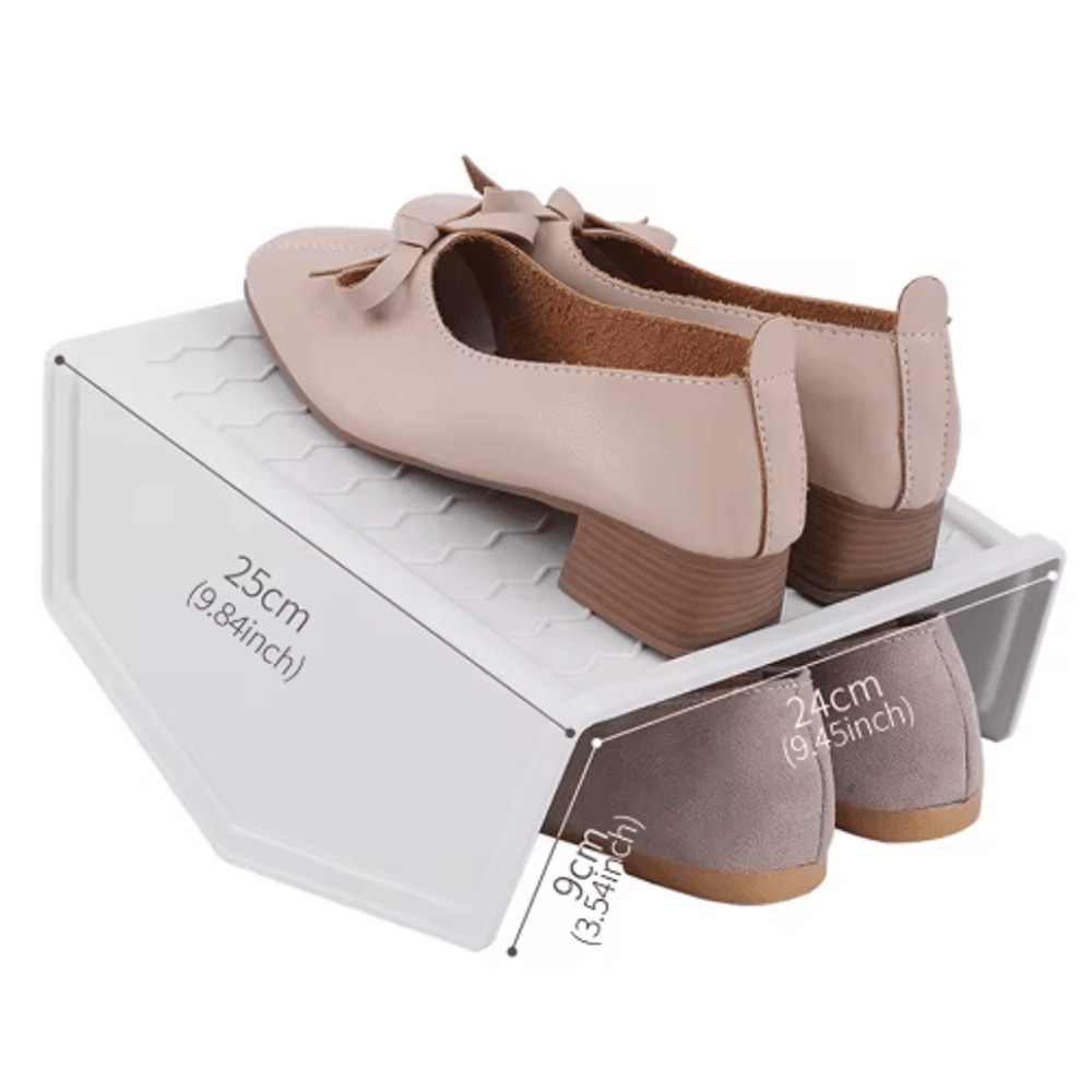 Durable Shoe Organizer Double Deck Space Saving Shoe Storage Rack For Closet And Cabinet 1