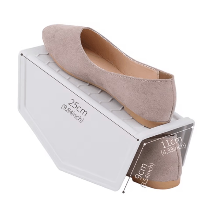 Durable Shoe Organizer Double Deck Space Saving Shoe Storage Rack For Closet And Cabinet 2