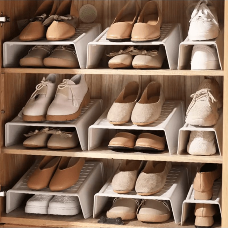 Durable Shoe Organizer Double Deck Space Saving Shoe Storage Rack For Closet And Cabinet 7