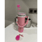 7PCS Stanley Cup Accessory Set Pink Flower Handle Strap Straw Cover And Decorative Charms 16