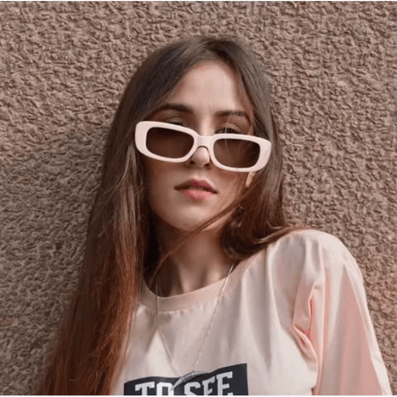 Small Square Sunglasses For Women Trendy Plastic Frame Designer Eyewear For Summer 10
