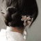 Pink Flower Hair Pin Retro Chinese Style Wooden Hair Sticks With Pendant For Hanfu 0