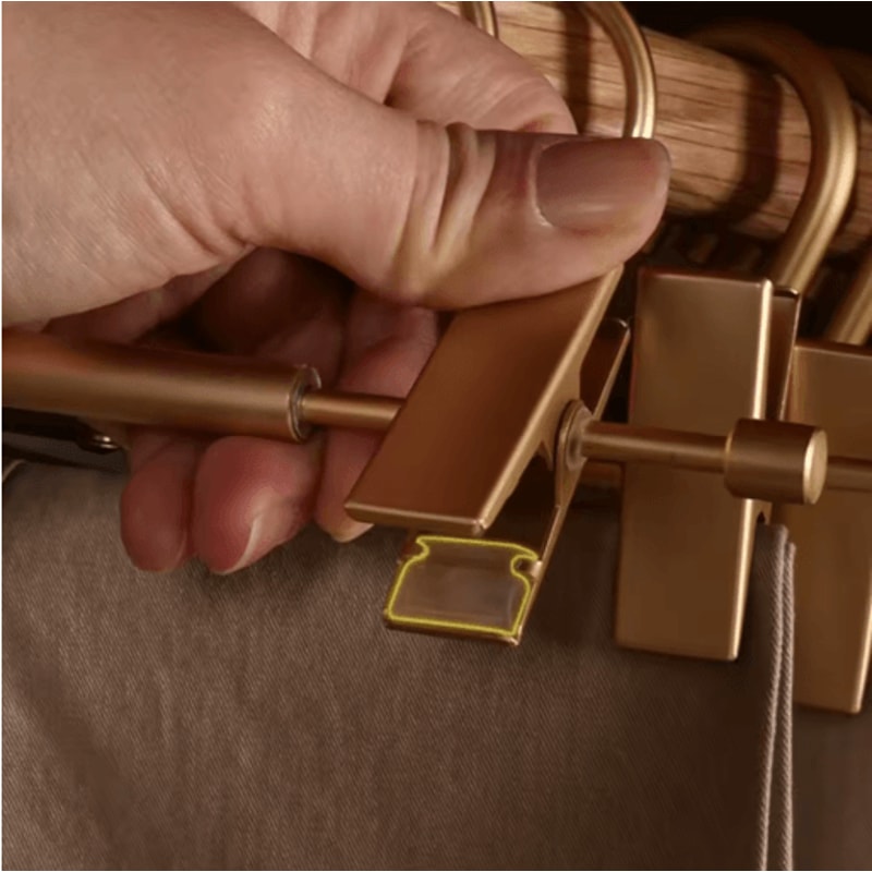 Aluminum Alloy Pants Hanger With Clips Non Slip Stretchable Trouser And Skirt Organizer 7