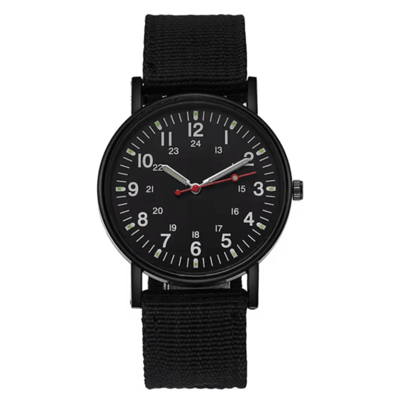 Glow In The Dark Mens Watch Military Style Casual Sports Wristwatch With Nylon Strap 1