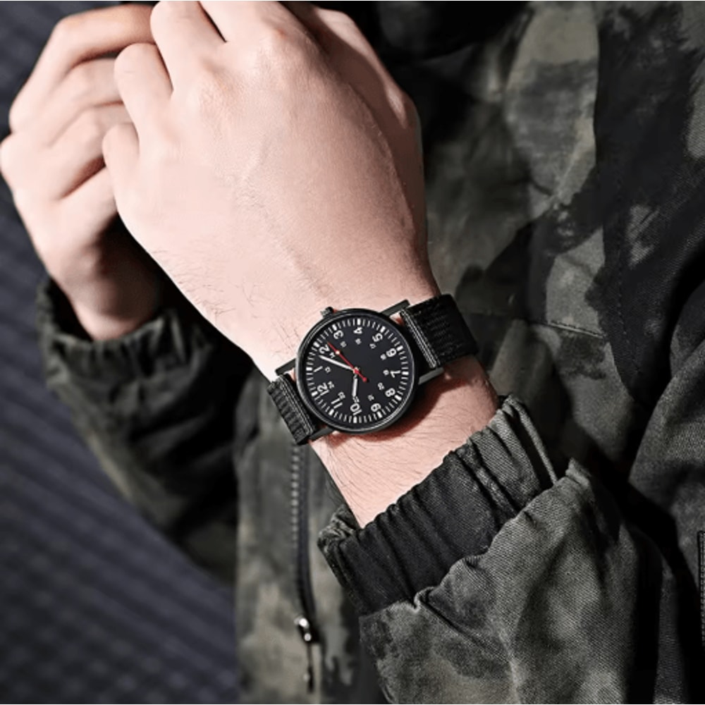 Glow In The Dark Mens Watch Military Style Casual Sports Wristwatch With Nylon Strap 6