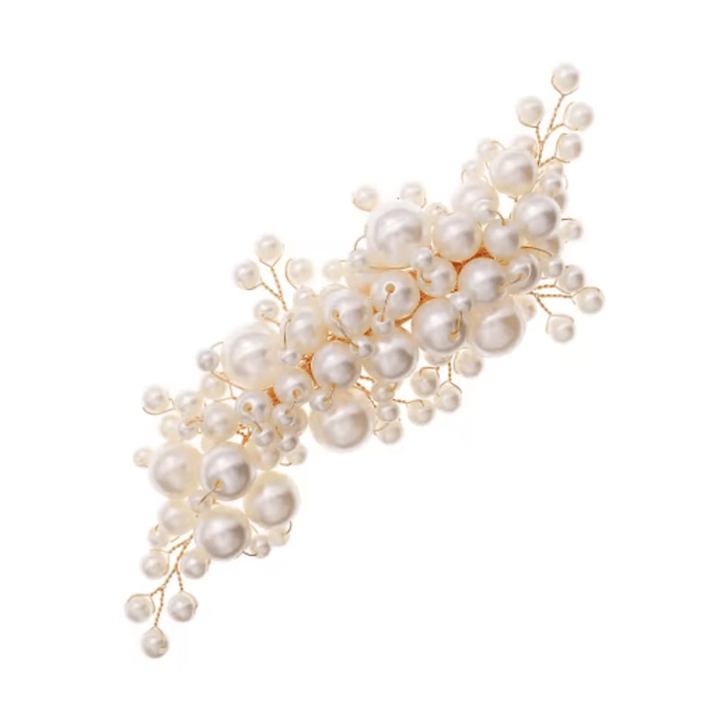 Pearl Hair Clip Elegant Artificial Pearl Alloy Hair Accessory For Women 1