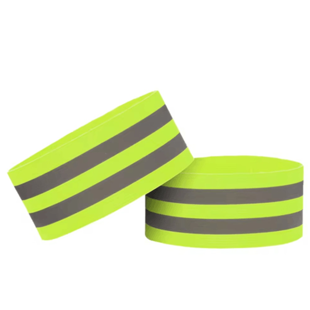 2PCS Reflective Safety Bands Elastic Warning Armbands For Night Cycling And Running And Outdoor Use 4