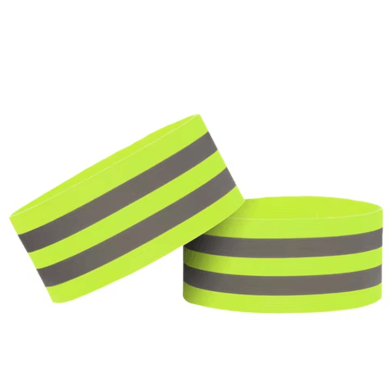 2PCS Reflective Safety Bands Elastic Warning Armbands For Night Cycling And Running And Outdoor Use 4