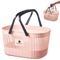 Plastic Organizer Basket With Handles Stackable Drainage Storage Bin For Bathroom Essentials 1