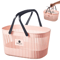 Plastic Organizer Basket With Handles Stackable Drainage Storage Bin For Bathroom Essentials 1