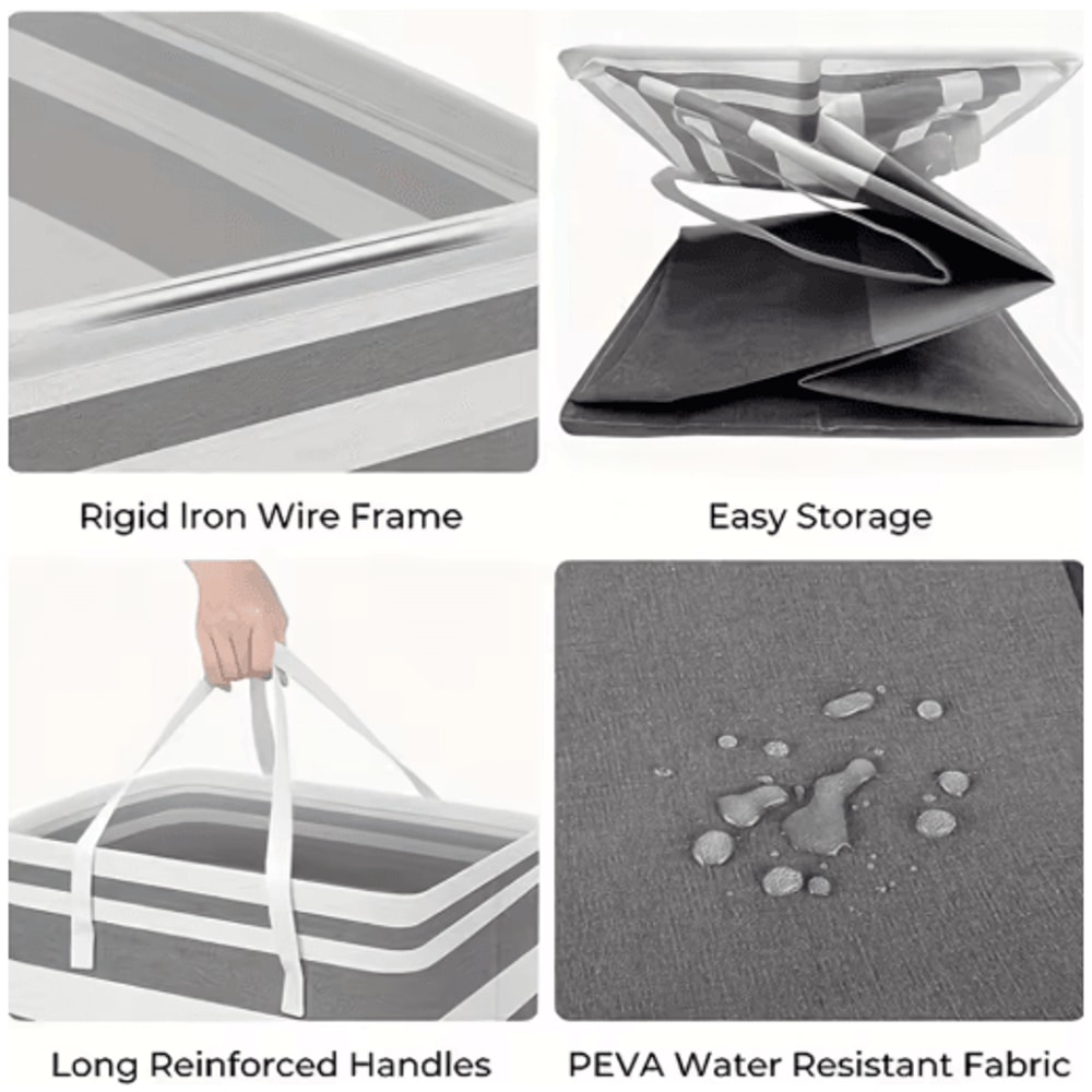 75L Large Laundry Basket Durable Clothes Hamper With Handles For Home Dorm And Hotel Use 7