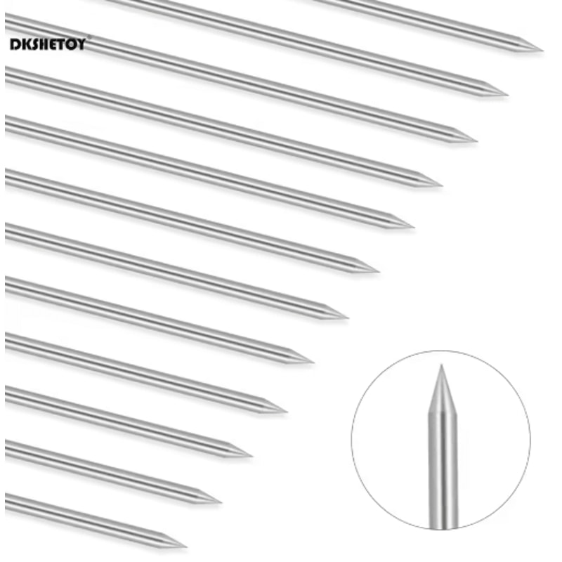 20cm Stainless Steel BBQ Skewers Heat Resistant Barbecue Fork Needle Clips For Outdoor Grilling 2