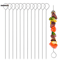 20cm Stainless Steel BBQ Skewers Heat Resistant Barbecue Fork Needle Clips For Outdoor Grilling 0