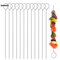 20cm Stainless Steel BBQ Skewers Heat Resistant Barbecue Fork Needle Clips For Outdoor Grilling 0