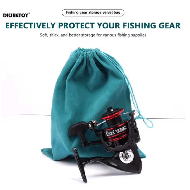 Universal Fishing Tackle Storage Bag Durable Soft Flocking Organizer For Outdoor Camping 7