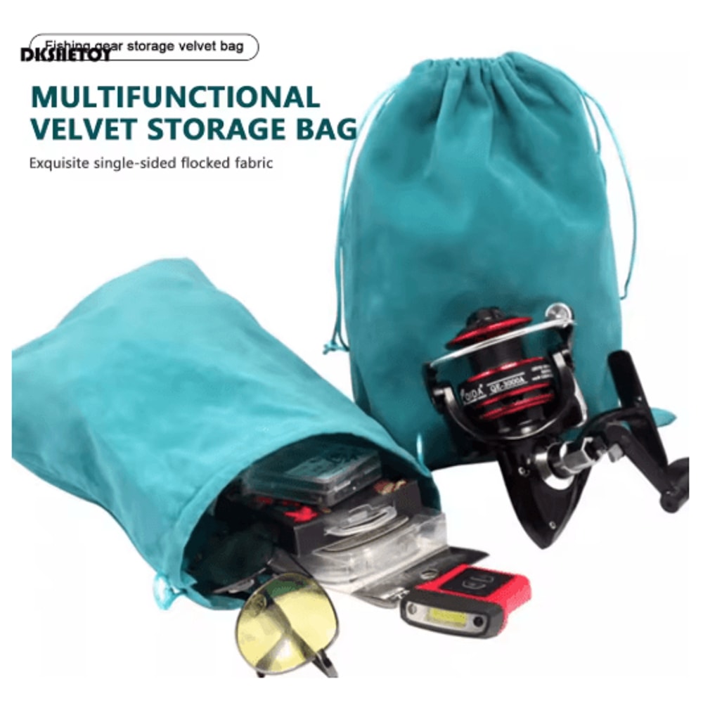 Universal Fishing Tackle Storage Bag Durable Soft Flocking Organizer For Outdoor Camping 0