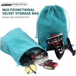 universal fishing tackle storage bag durable soft flocking organizer for outdoor camping