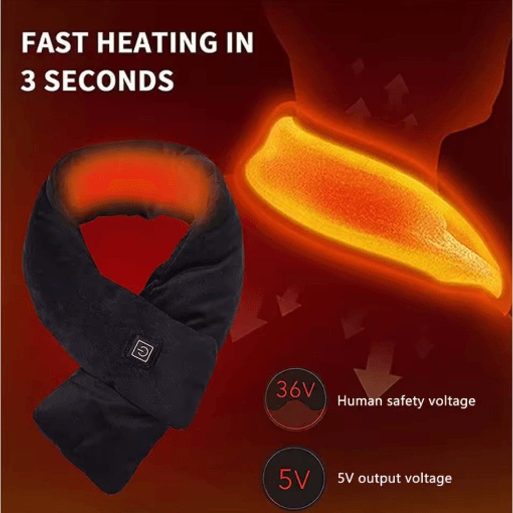 Electric Heated Neck Scarf Winter Warm Neck Wrap With 3 Gear Temperature Control No Battery 11