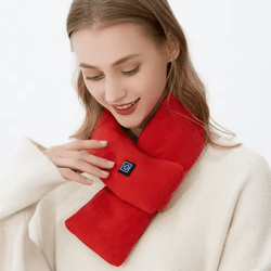 electric heated neck scarf winter warm neck wrap with 3 gear temperature control no battery