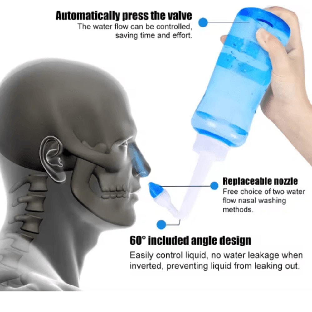 Professional Nose Wash Cleaner Nasal Irrigator Rinse Bottle For Adult Child And Sinus Care 7
