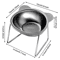 Stainless Steel Pet Bowl Slanted Anti Cervical Design Feeder For Cats And Dogs 2